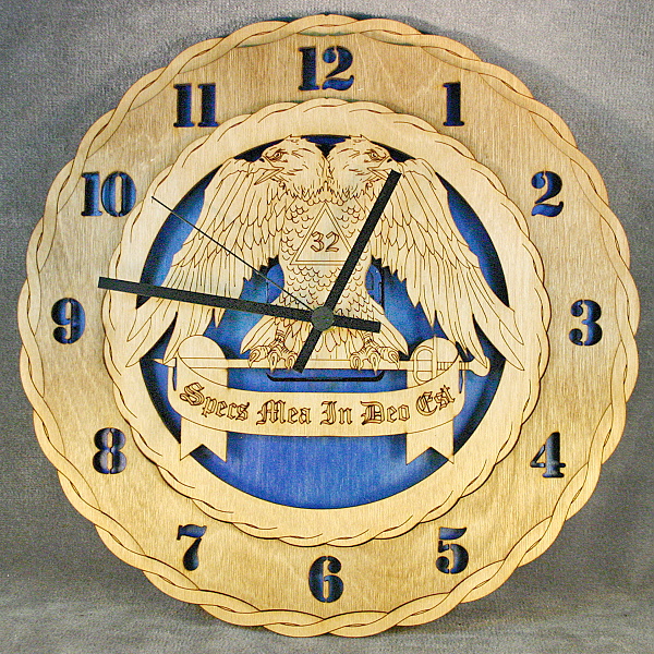 32nd Degree Mason Wall Tribute Clock